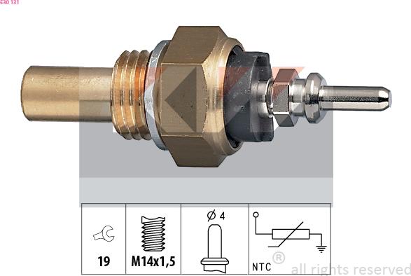 KW 530 131 - Sensor, coolant temperature autospares.lv