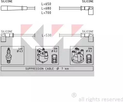 KW 360 554 - Ignition Cable Kit autospares.lv