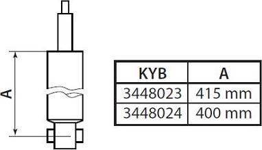KYB 3448023 - Shock Absorber autospares.lv