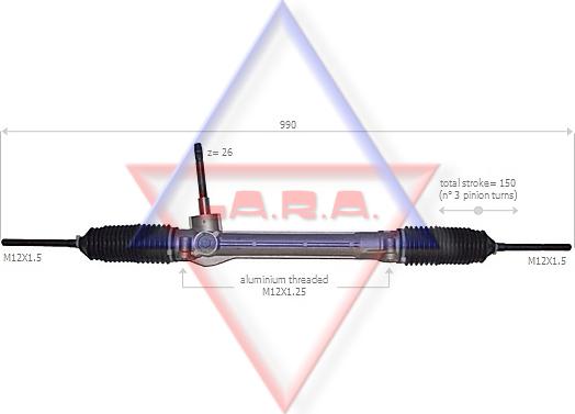 LA.R.A. 190050 - Steering Gear autospares.lv