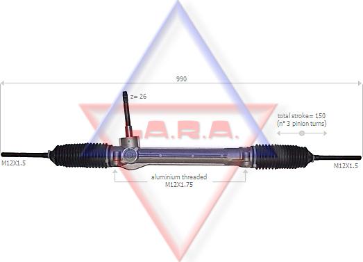 LA.R.A. 190061 - Steering Gear autospares.lv