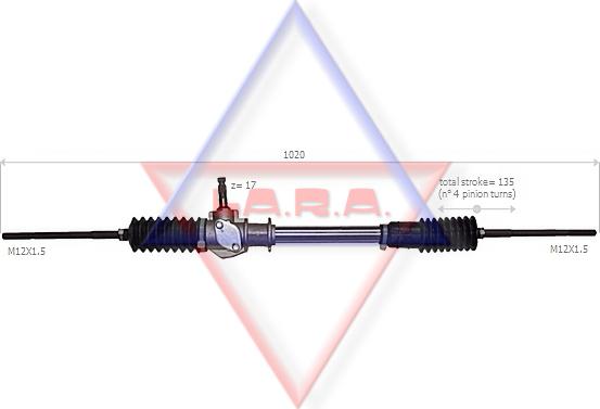 LA.R.A. 190008 - Steering Gear autospares.lv