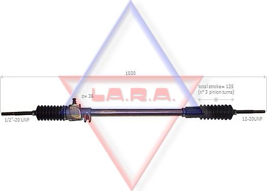 LA.R.A. 140003 - Steering Gear autospares.lv