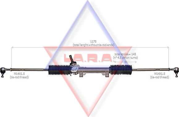 LA.R.A. 160011 - Steering Gear autospares.lv