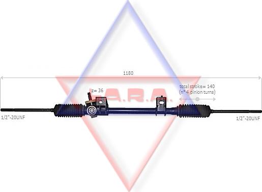 LA.R.A. 200003 - Steering Gear autospares.lv