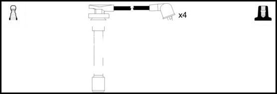 LEMARK HOES627 - Ignition Cable Kit autospares.lv