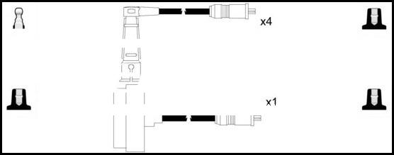 LEMARK HOES1141 - Ignition Cable Kit autospares.lv