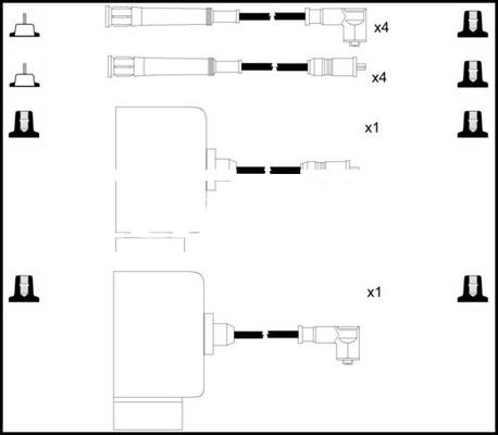 LEMARK HOES1143 - Ignition Cable Kit autospares.lv