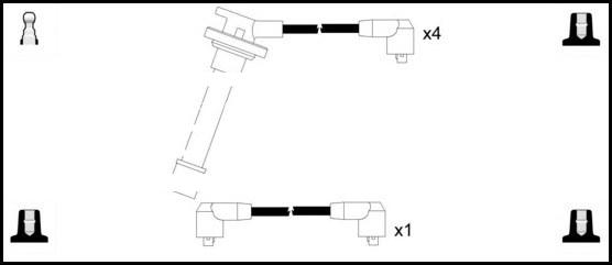 LEMARK HOES182 - Ignition Cable Kit autospares.lv