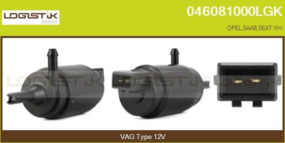 LGK 046081000LGK - Water Pump, window cleaning autospares.lv