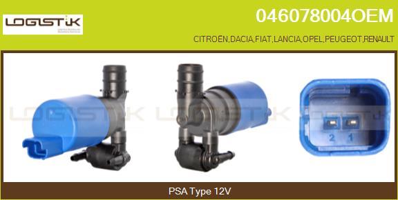 LGK 046078004OEM - Water Pump, window cleaning autospares.lv