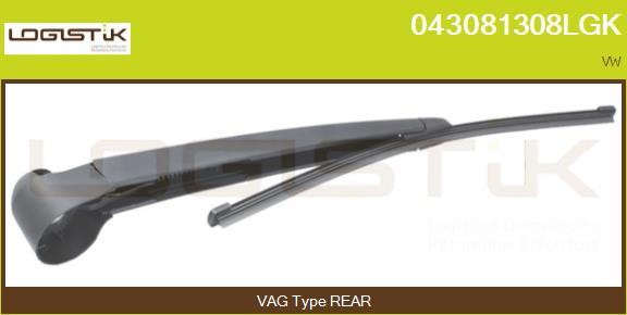 LGK 043081308LGK - Wiper Arm, window cleaning autospares.lv