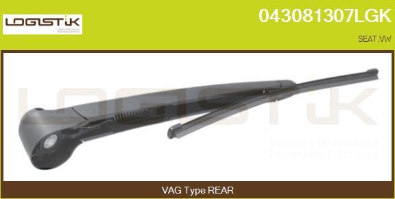 LGK 043081307LGK - Wiper Arm, window cleaning autospares.lv