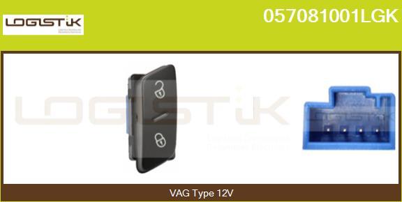 LGK 057081001LGK - Switch, door lock system autospares.lv