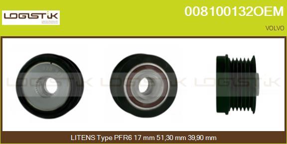 LGK 008100132OEM - Pulley, alternator, freewheel clutch autospares.lv