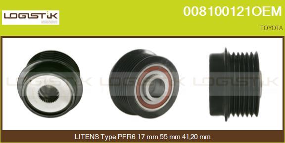 LGK 008100121OEM - Pulley, alternator, freewheel clutch autospares.lv