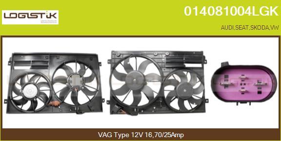 LGK 014081004LGK - Electric Motor, radiator fan autospares.lv