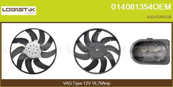 LGK 014081354OEM - Fan, radiator autospares.lv