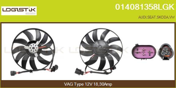 LGK 014081358LGK - Fan, radiator autospares.lv
