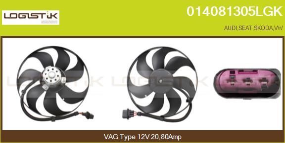 LGK 014081305LGK - Fan, radiator autospares.lv