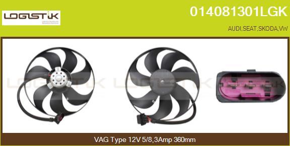 LGK 014081301LGK - Fan, radiator autospares.lv
