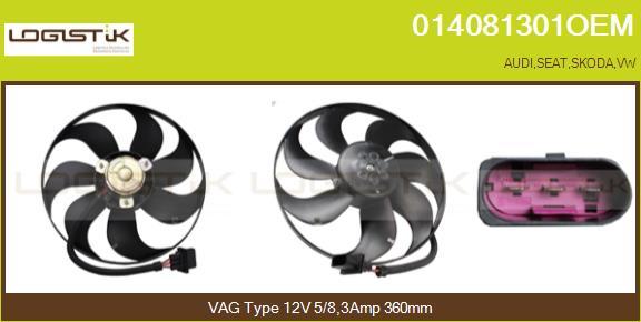 LGK 014081301OEM - Fan, radiator autospares.lv