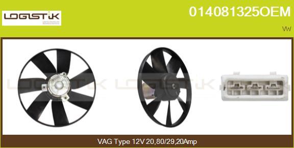 LGK 014081325OEM - Fan, radiator autospares.lv