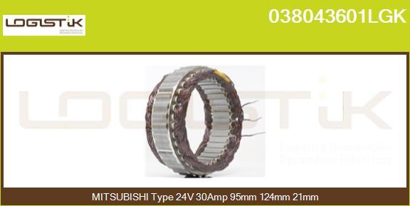 LGK 038043601LGK - Stator, alternator autospares.lv