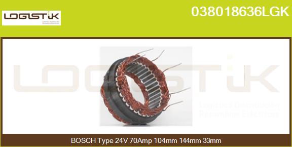 LGK 038018636LGK - Stator, alternator autospares.lv