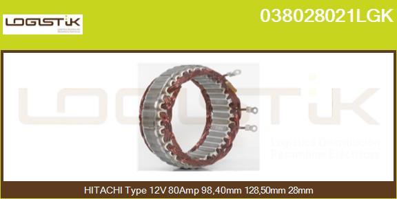 LGK 038028021LGK - Stator, alternator autospares.lv