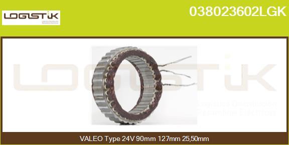 LGK 038023602LGK - Stator, alternator autospares.lv