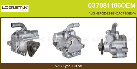 LGK 037081106OEM - Hydraulic Pump, steering system autospares.lv