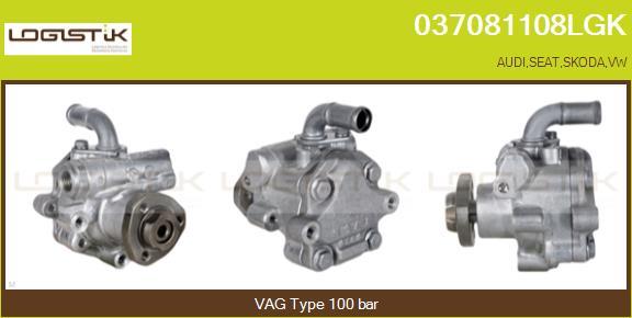 LGK 037081108LGK - Hydraulic Pump, steering system autospares.lv