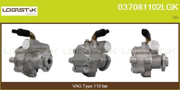 LGK 037081102LGK - Hydraulic Pump, steering system autospares.lv