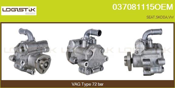 LGK 037081115OEM - Hydraulic Pump, steering system autospares.lv