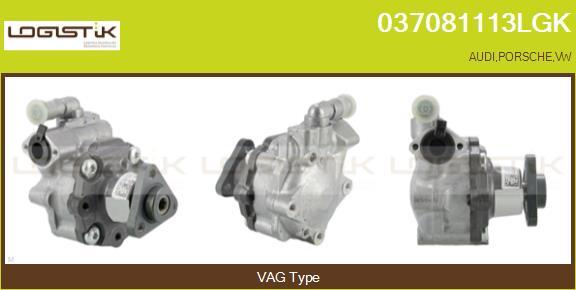 LGK 037081113LGK - Hydraulic Pump, steering system autospares.lv