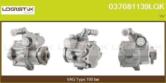 LGK 037081139LGK - Hydraulic Pump, steering system autospares.lv