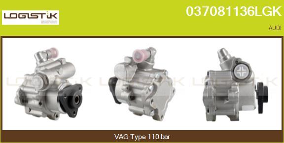 LGK 037081136LGK - Hydraulic Pump, steering system autospares.lv