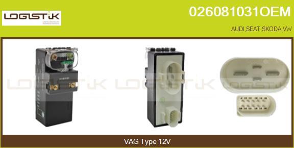 LGK 026081031OEM - Control Unit, air conditioning autospares.lv