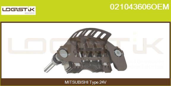 LGK 021043606OEM - Rectifier, alternator autospares.lv