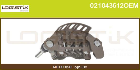 LGK 021043612OEM - Rectifier, alternator autospares.lv