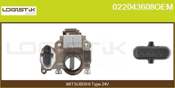 LGK 022043608OEM - Voltage regulator, alternator autospares.lv