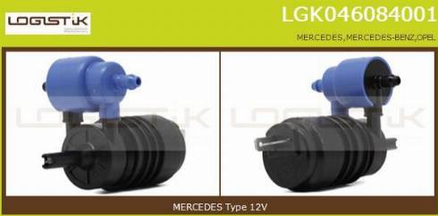 LGK LGK046084001 - Water Pump, window cleaning autospares.lv