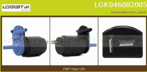 LGK LGK046082005 - Water Pump, window cleaning autospares.lv