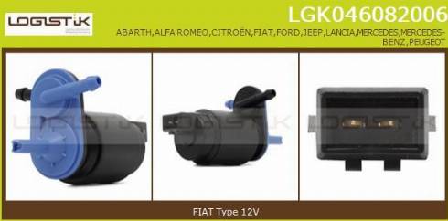 LGK LGK046082006 - Water Pump, window cleaning autospares.lv