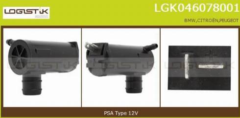 LGK LGK046078001 - Water Pump, window cleaning autospares.lv