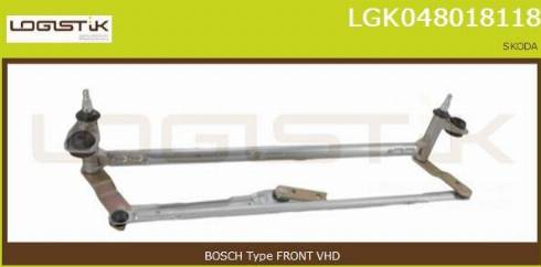 LGK LGK048018118 - Wiper Linkage autospares.lv