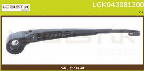 LGK LGK043081300 - Wiper Arm, window cleaning autospares.lv