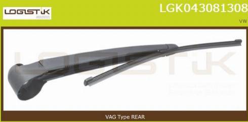 LGK LGK043081308 - Wiper Arm, window cleaning autospares.lv