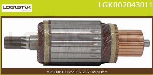 LGK LGK002043011 - Armature, starter autospares.lv